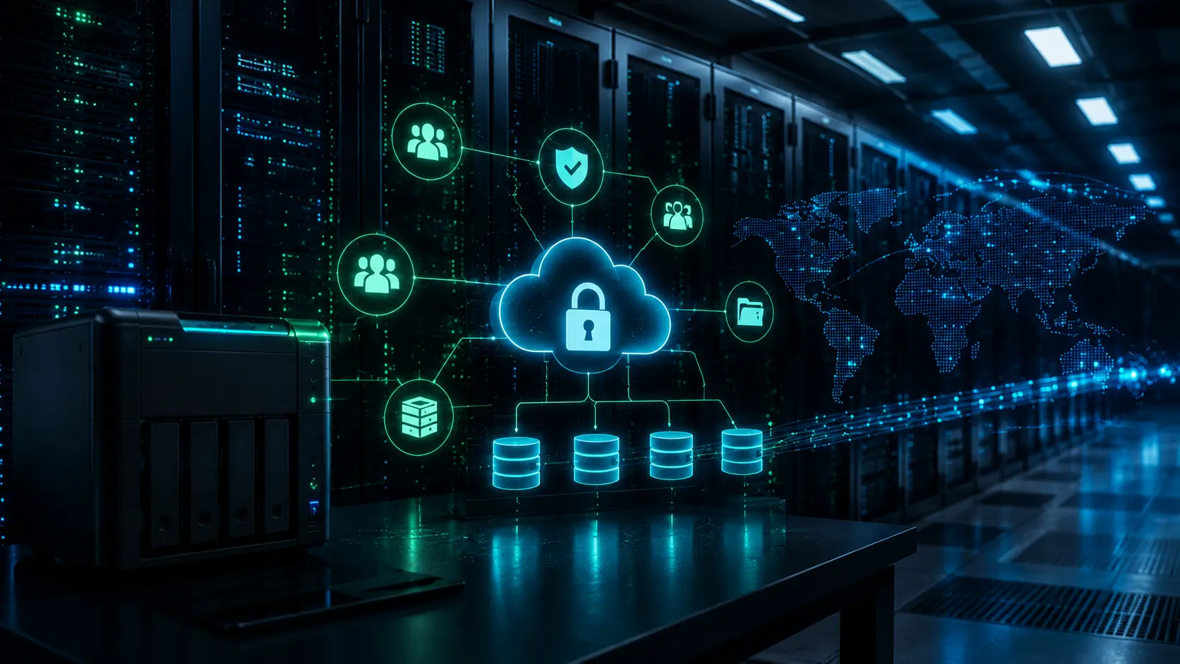Self-hosting setup visual for small business private infrastructure
